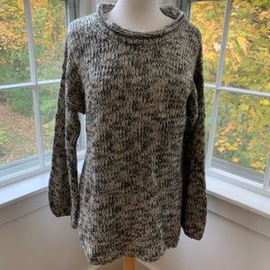 DEX scoop neck tunic sweater dress bell sleeves